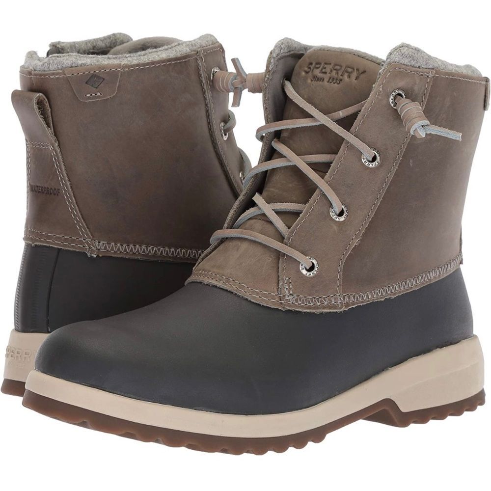 Sperry Women's Maritime Repel Snow Boot 7M  Grey / Navy